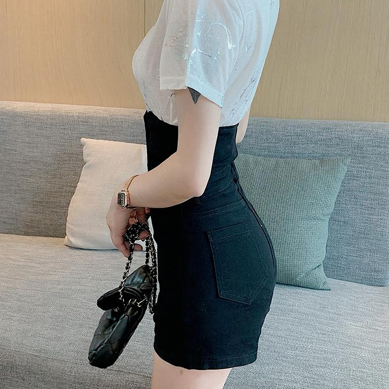 Moteriški šortai Bodycon aukštu juosmeniu Tvirtas elegantiškas seksualus laisvalaikio mygtukas Harajuku Moteriškas Paprastas Aukštos kokybės Vakarėlis Vasaros Naujausios