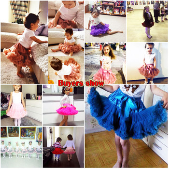 2022 Hot Lace Bow Baby Girls Tutu Φούστα Fluffy Children Μπαλέτο Pettiskirt Παιδική Φούστες χορού για πάρτι από νήπια πριγκίπισσα