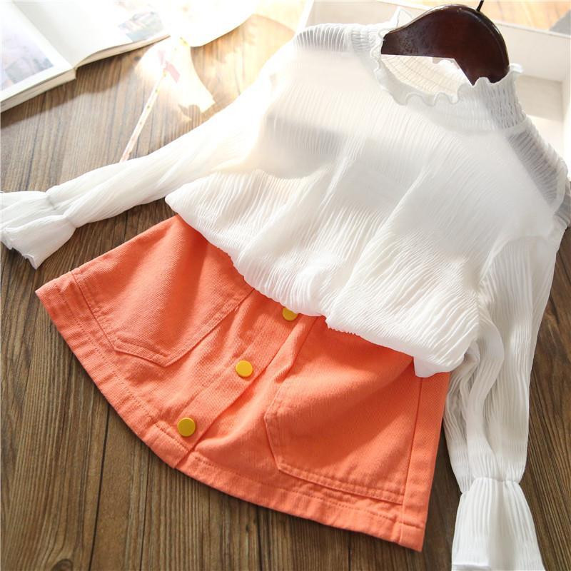 Kūdikiams Džinsiniai Sijonai Mergaitėms Vaikams Mados Sagos Kišenės Laisvalaikiai Džinsai Sijonas Mažiems Vasariniai Drabužiai