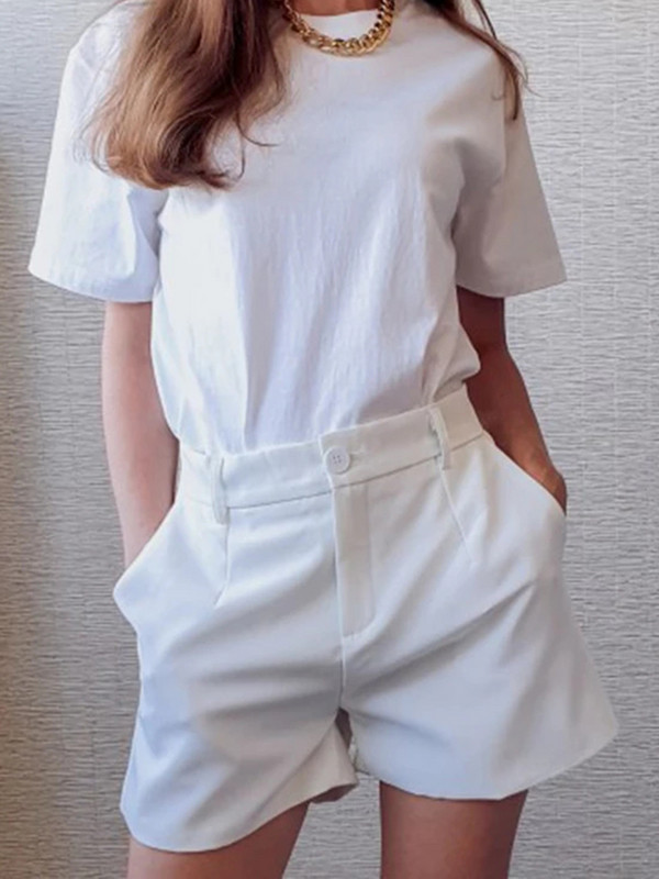 Sungtin Office Lady magas derekú rövidnadrágok női széles szárú rövid nadrágok koreai divat nyári rövidnadrágok fekete elegáns női ruhák 2022