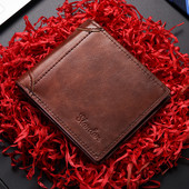 Férfi bőr pénztárca kártyák és bankjegyek számára