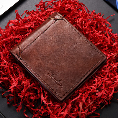 Férfi bőr pénztárca kártyák és bankjegyek számára