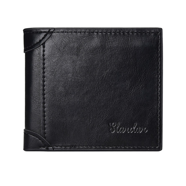 Férfi bőr pénztárca kártyák és bankjegyek számára