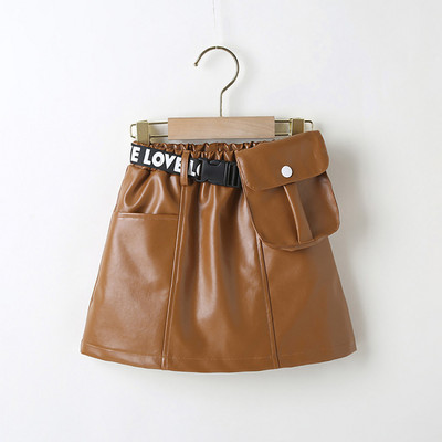 2–7 metų sijonas mergaitėms, odinis kišeninis elastingas juosmuo mokyklinis sijonas mergaitėms vasarinis vaikiškas sijonas, tinkantis trumpi sijonai mergaitėms