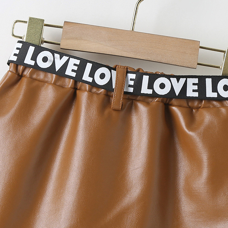 2–7 metų sijonas mergaitėms, odinis kišeninis elastingas juosmuo mokyklinis sijonas mergaitėms vasarinis vaikiškas sijonas, tinkantis trumpi sijonai mergaitėms