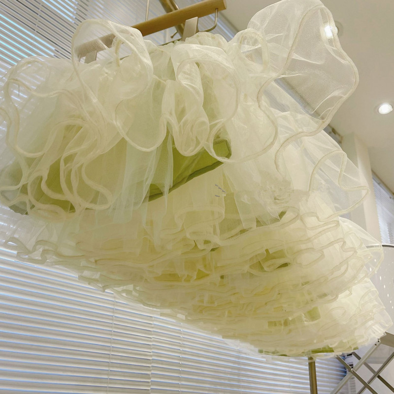 elnias jonmi korėjiečių stilius 2022 m. pavasaris vasara kūdikių mergaičių sijonai vienspalviai Voile vaikiški princesių sijonai vaikiški drabužiai