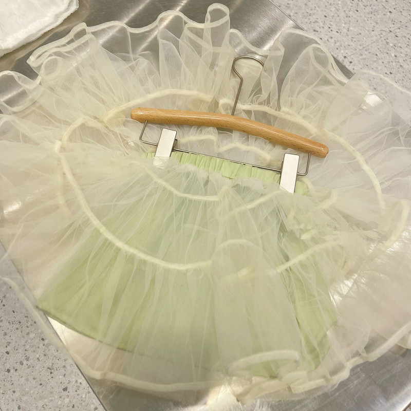 elnias jonmi korėjiečių stilius 2022 m. pavasaris vasara kūdikių mergaičių sijonai vienspalviai Voile vaikiški princesių sijonai vaikiški drabužiai