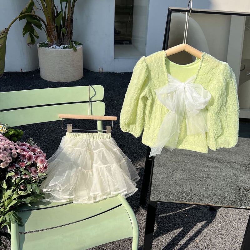 elnias jonmi korėjiečių stilius 2022 m. pavasaris vasara kūdikių mergaičių sijonai vienspalviai Voile vaikiški princesių sijonai vaikiški drabužiai