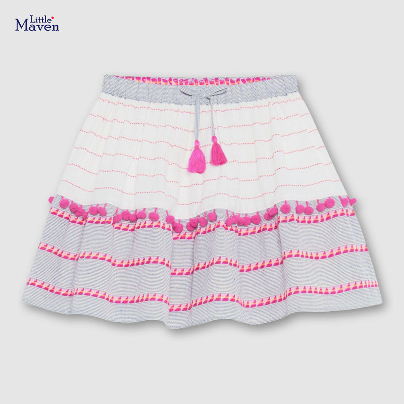 Little Maven 2022 Baby Girls Új divatos szoknya Virág Csinos Gyerek Alkalmi Ruházat Tutu szoknya kisgyermekeknek 2-7 éves korig