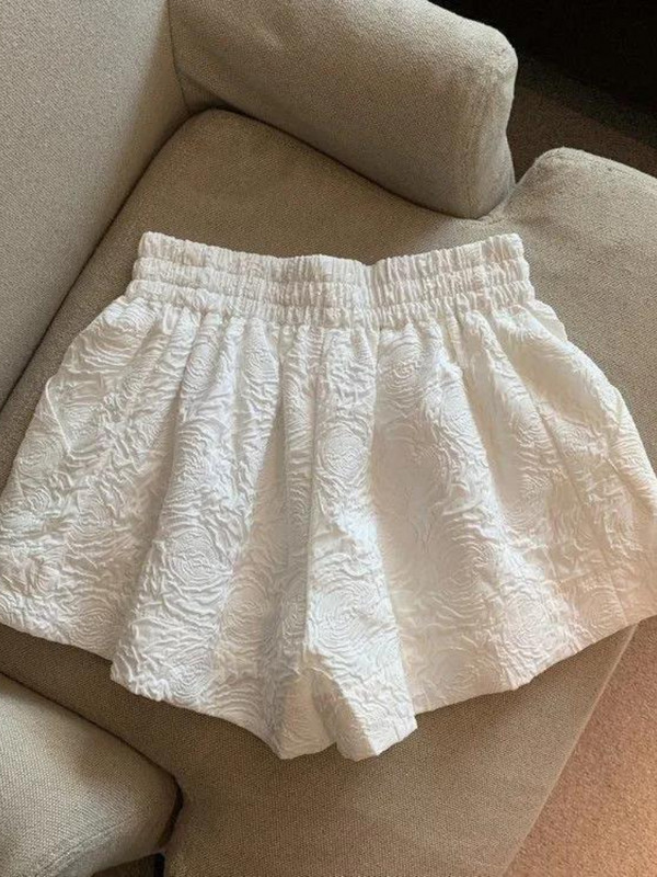 Woherbi lühikesed püksid naiste suvised laia säärega lõdvad Korea stiilis vabaaja naiste kontori BF tänavarõivad, mood Lihtsad žakaarpüksid