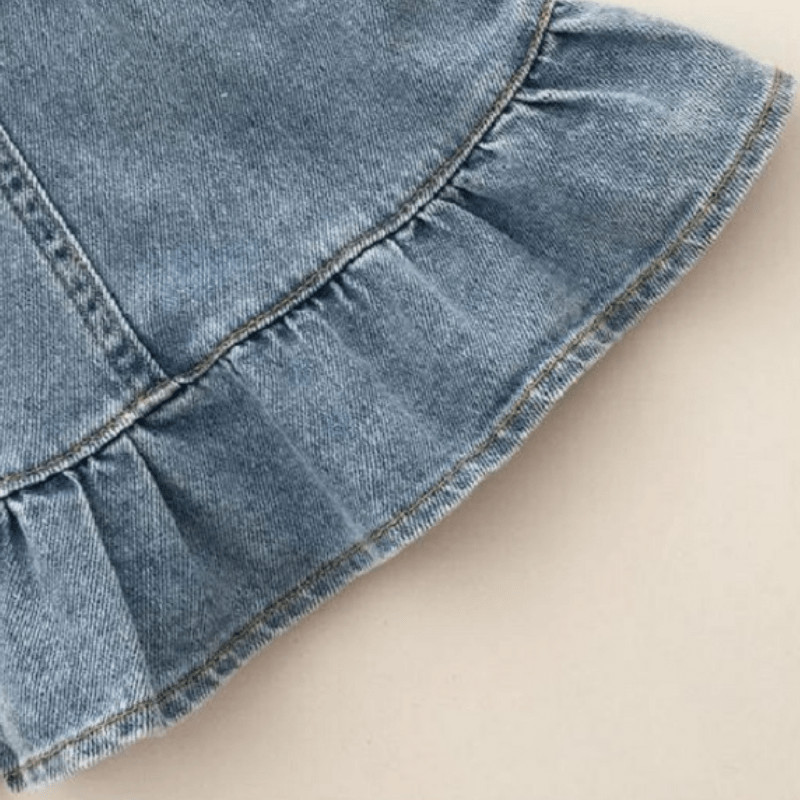 Μόδα μωρό κορίτσι Casual ψηλόμεση τζιν φούστα στενή βολάν Παιδική βαμβακερή φούστα τζιν καλοκαιρινά βρεφικά ρούχα 1-10 ετών