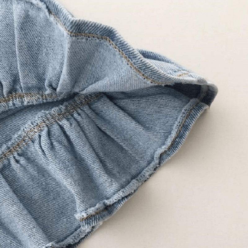Μόδα μωρό κορίτσι Casual ψηλόμεση τζιν φούστα στενή βολάν Παιδική βαμβακερή φούστα τζιν καλοκαιρινά βρεφικά ρούχα 1-10 ετών