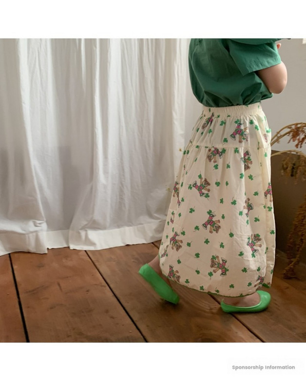 Mergaičių korėjietiško stiliaus laisvi animaciniai sijonai 1-7 metų pavasario rudens vaikiški drabužiai mergaičių medvilniniai universalūs sijonai