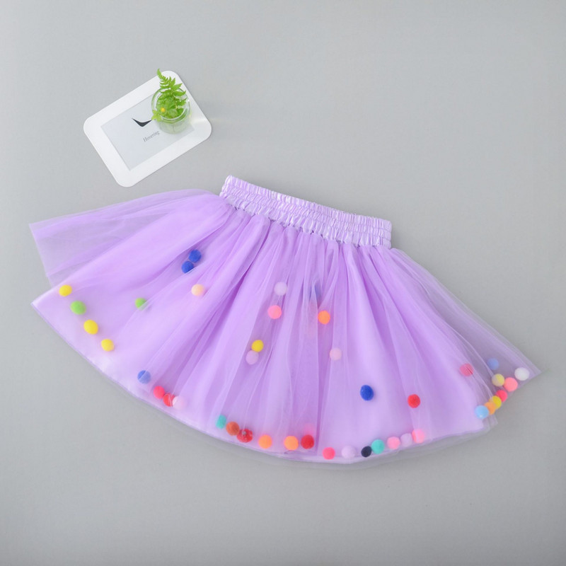 Baby Tutu Szoknya Csecsemő Színes Tüll Tutu Szoknya Pom Pom Princess Mini Ruha Gyermek Ruha Kisszoknya Lány Ruhák TTS03