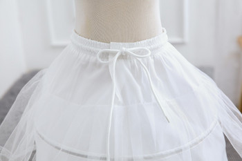 Βρεφικά κορίτσια πριγκίπισσα φούστα Λευκή ελαστική μέση κάτω φούστα κορίτσι Tutu mesh φούστες Παιδικά μεσοφόρι Αξεσουάρ γάμου 3-14 ετών
