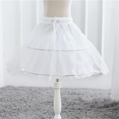 Βρεφικά κορίτσια πριγκίπισσα φούστα Λευκή ελαστική μέση κάτω φούστα κορίτσι Tutu mesh φούστες Παιδικά μεσοφόρι Αξεσουάρ γάμου 3-14 ετών