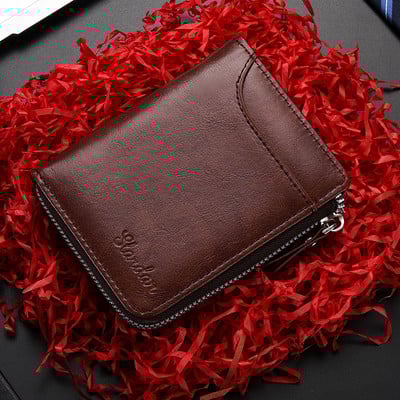 Portofel barbatesc din piele cu fermoar