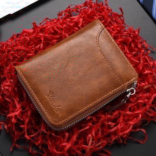 Portofel barbatesc din piele cu fermoar