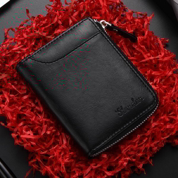 Portofel barbatesc din piele cu fermoar