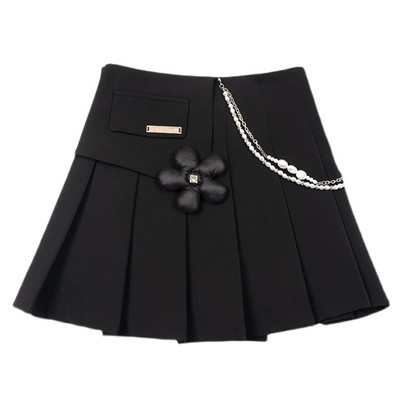 Dievčenské sukne, vintage detské, sladké skladané sukne s retiazkovými perlami, vysoký pás, školské oblečenie pre tínedžerky, oblečenie pre 3, 4, 6, 8, 10, 12, 14 rokov