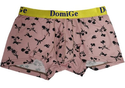 Laia elastse ja lillelise mustriga puuvillased bokserid