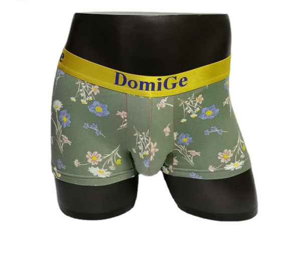 Laia elastse ja lillelise mustriga puuvillased bokserid