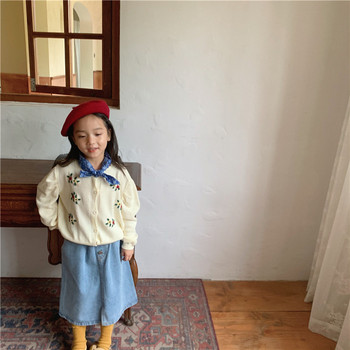 Κορίτσια ανοιξιάτικη φθινοπωρινή μόδα σπαστές φούστες 2-7 ετών Κορεάτικο στυλ παιδική καθημερινή τζιν φούστα