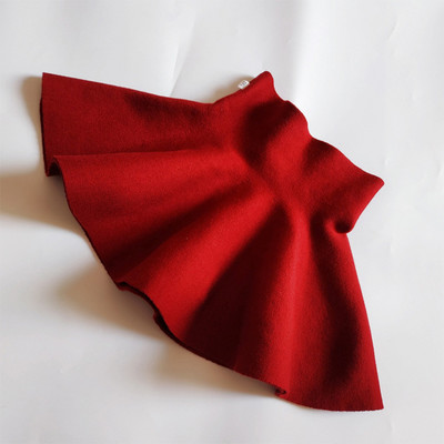 1–10-aastaste sügis- ja talvetüdrukute lühike seelik, kootud kõrge vöökohaga plisseeritud seelik Moodne mini tüdrukute ühevärviline lühike seelik