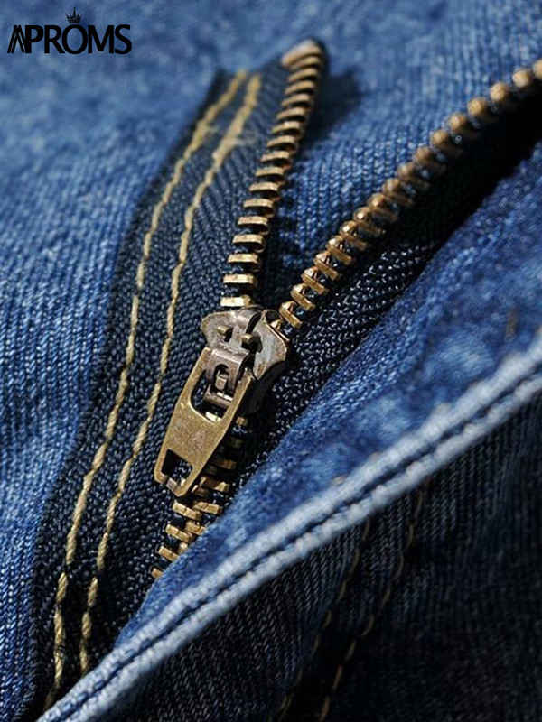 Kötények Vintage bojtkék farmer rövidnadrág Női alkalmi magas derekú alsó 2022 nyári utcai ruházat divat egyszínű farmer rövidnadrág