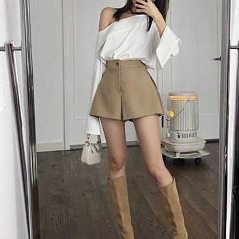 Σορτς Γυναικεία Φαρδιά Πόδι Χαλαρά Νέα Μόδα Κορεάτικο Στιλ Κολέγια Μασίφ ψηλόμεσο παντελόνι Απλά καλοκαιρινά παντελόνια καθημερινά streetwear