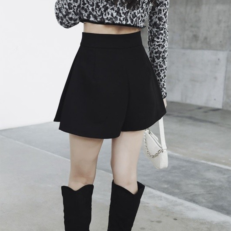 Rövidnadrágok Női, széles szárú, bő, új divatos koreai stílusú Colleges Masszív, magas derekú, minden meccshez megfelelő egyszerű nyári nadrág mindennapos utcai viselet