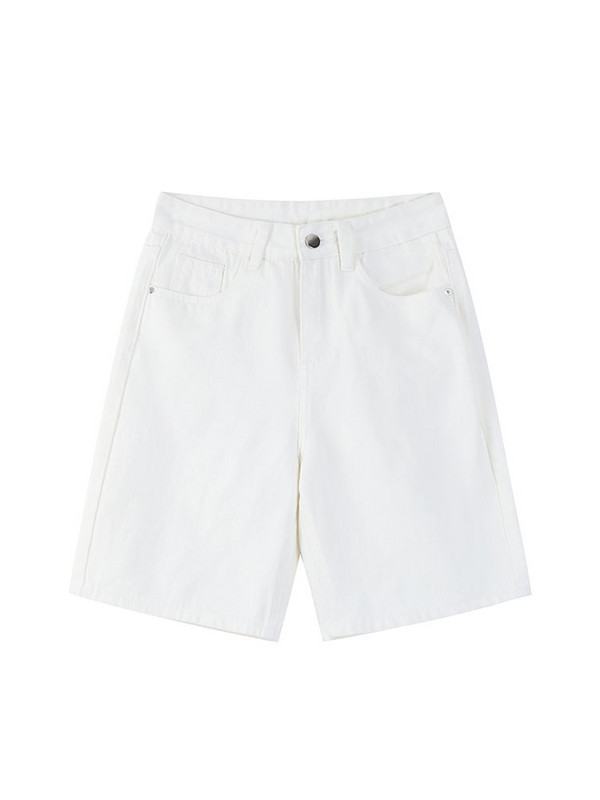 Magas derék, térdig érő női Jean rövidnadrág Utcai viselet Hip-hop farmer rövidnadrág Harajuku táskás széles lábú rövid nadrág női 2022 nyár