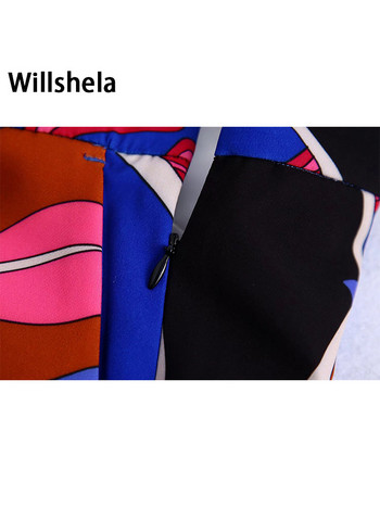Γυναικεία μόδα Willshela Φούστες με φερμουάρ στο πλάι Σορτς Vintage Ψηλόμεση Γυναικείο κομψό γυναικείο σορτς