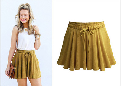 Nyári 6XL női rövidnadrágok szoknyák pamut széles szárú rövidnadrágok női alkalmi laza női rövidnadrágok