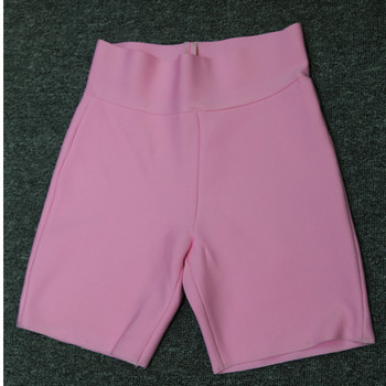 Σορτς με επίδεσμο 9 χρωμάτων Μωβ ροζ κοντό παντελόνι με κοντό ψηλόμεσο κορυφαίας ποιότητας ρεγιόν, καθημερινό αθλητικό σορτς