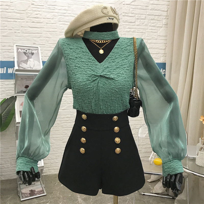 Pavasariniai juodi balti šortai moteriški, laisvalaikio dvieiliai šortai aukštu juosmeniu A linijos plačiomis kojomis moteriški rudeniniai