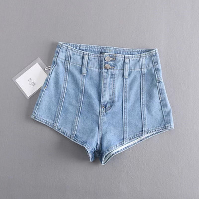 Kõrge vöökohaga lühikesed püksid vabaaja vintage teksapüksid naiste roosad teksapüksid naiste suvised punk-patchwork lühikesed teksad mustad sinised