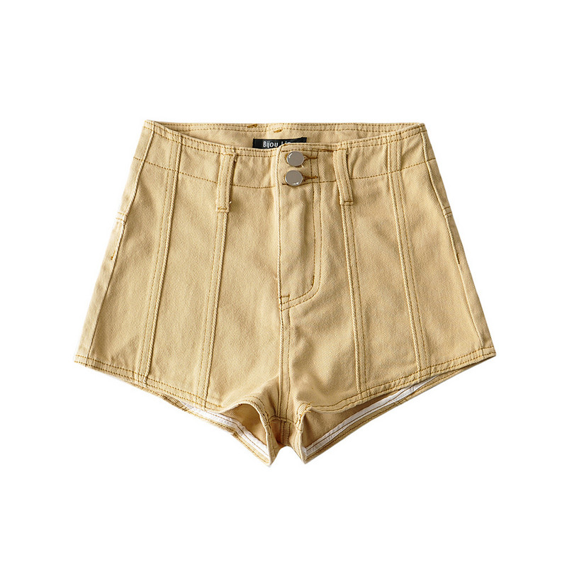 Kõrge vöökohaga lühikesed püksid vabaaja vintage teksapüksid naiste roosad teksapüksid naiste suvised punk-patchwork lühikesed teksad mustad sinised