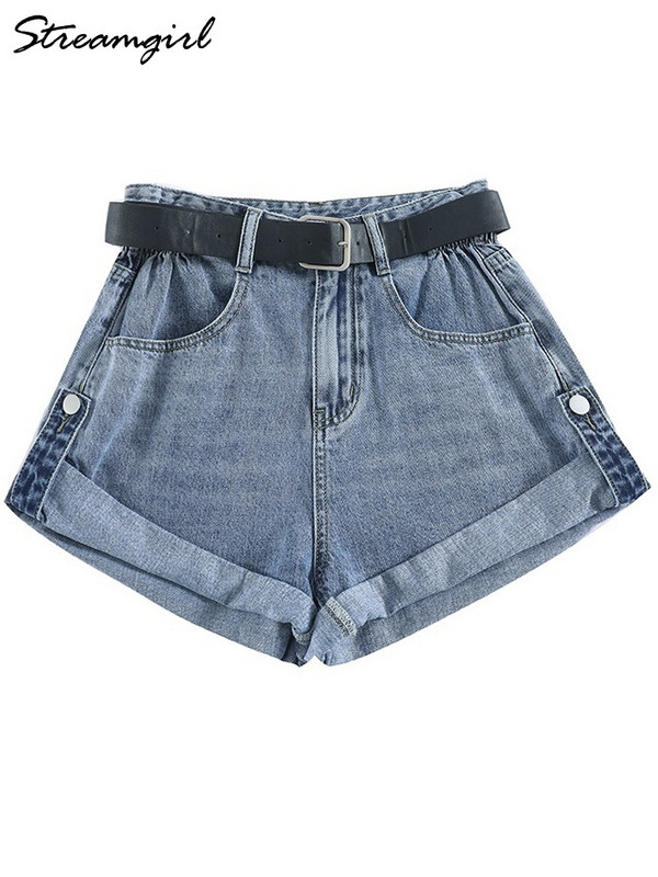 Suvised lühikesed püksid naiste teksapüksid 2022 lühikesed teksad laia jalaga joon lühike naine naiste ülisuured kõrge vöökohaga teksapüksid naistele, must