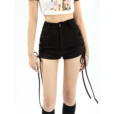 2022 m. Nauji vasariniai moteriški džinsiniai šortai su aukštu juosmeniu plačiomis kojomis Laisvalaikiai, tiesūs trumpi džinsai Įvairios kelnės Korėjos mados gatvės drabužiai