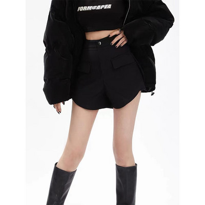 2022 m. Nauji vasariniai moteriški džinsiniai šortai su aukštu juosmeniu plačiomis kojomis Laisvalaikiai, tiesūs trumpi džinsai Įvairios kelnės Korėjos mados gatvės drabužiai