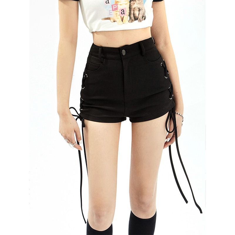 2022 m. Nauji vasariniai moteriški džinsiniai šortai su aukštu juosmeniu plačiomis kojomis Laisvalaikiai, tiesūs trumpi džinsai Įvairios kelnės Korėjos mados gatvės drabužiai