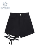 2022. aasta kevade naiste gooti lühikesed püksid, õhukesed sidemed, A-line vintage vabaaja elegantne kõrge vöökohaga naiste Y2K E-tüdruku lühikesed püksid Mujer uus