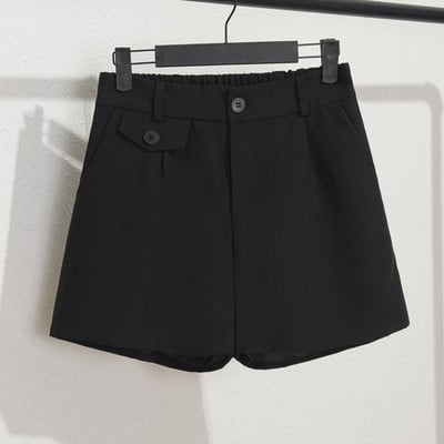 Sungtini suvised kõrge vöökohaga vabaaja lühikesed püksid naistele Mood elastne vöökoht Basic lahtised lühikesed püksid Korea soliidne uus suvi 7 värvi