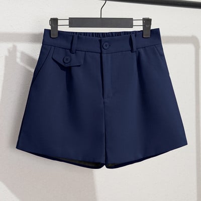 Sungtini suvised kõrge vöökohaga vabaaja lühikesed püksid naistele Mood elastne vöökoht Basic lahtised lühikesed püksid Korea soliidne uus suvi 7 värvi