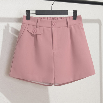 Sungtini suvised kõrge vöökohaga vabaaja lühikesed püksid naistele Mood elastne vöökoht Basic lahtised lühikesed püksid Korea soliidne uus suvi 7 värvi