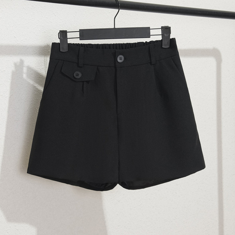 Sungtini suvised kõrge vöökohaga vabaaja lühikesed püksid naistele Mood elastne vöökoht Basic lahtised lühikesed püksid Korea soliidne uus suvi 7 värvi