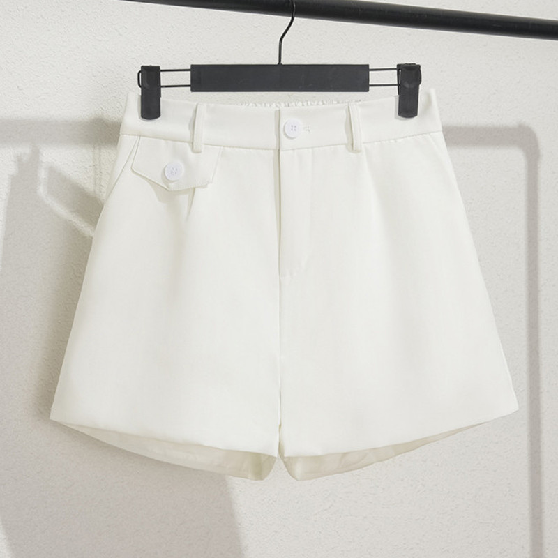 Sungtini suvised kõrge vöökohaga vabaaja lühikesed püksid naistele Mood elastne vöökoht Basic lahtised lühikesed püksid Korea soliidne uus suvi 7 värvi