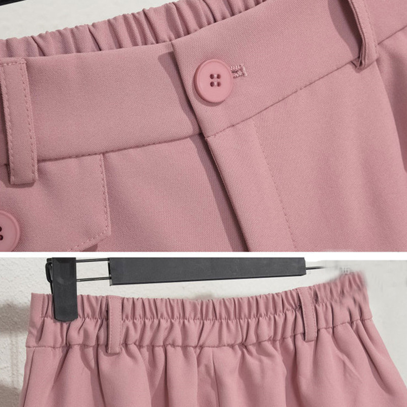 Sungtini suvised kõrge vöökohaga vabaaja lühikesed püksid naistele Mood elastne vöökoht Basic lahtised lühikesed püksid Korea soliidne uus suvi 7 värvi