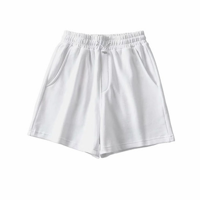 2021-es nyári alkalmi laza, tömör elasztikus, magas derekú izzadságos rövidnadrágok Női, fekete kék rövidnadrág zsebekkel Utcai ruházat